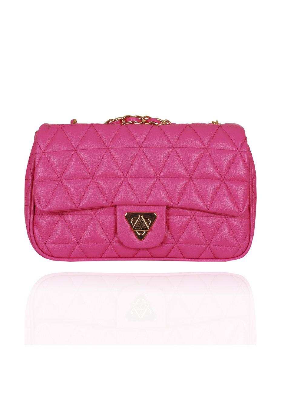 Bolsa Nina Petit Couro Rosa Chiclete