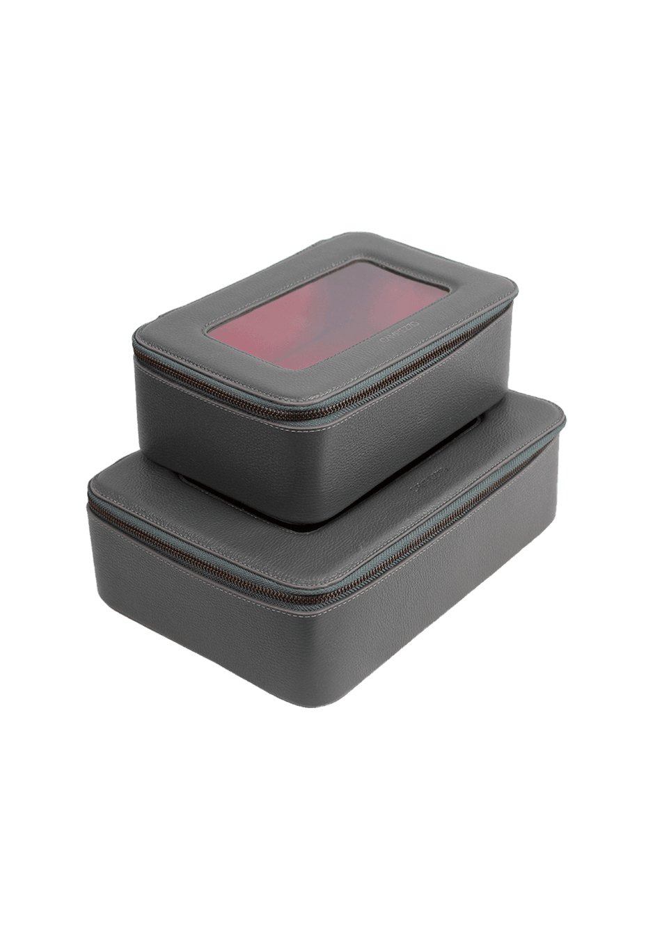 Necessaire Crystal Couro Carbono