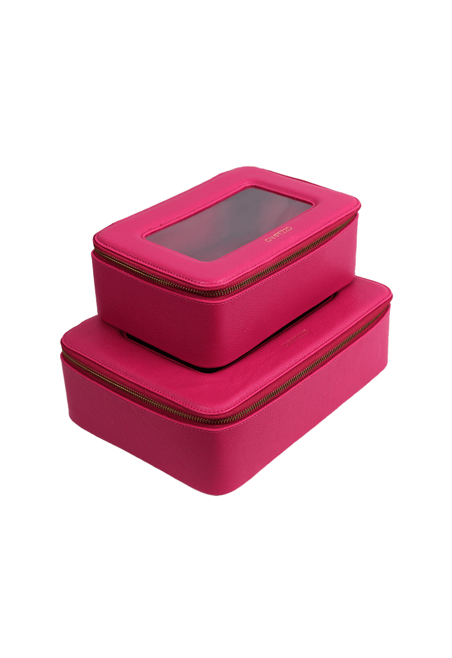 Necessaire Crystal Couro Magenta