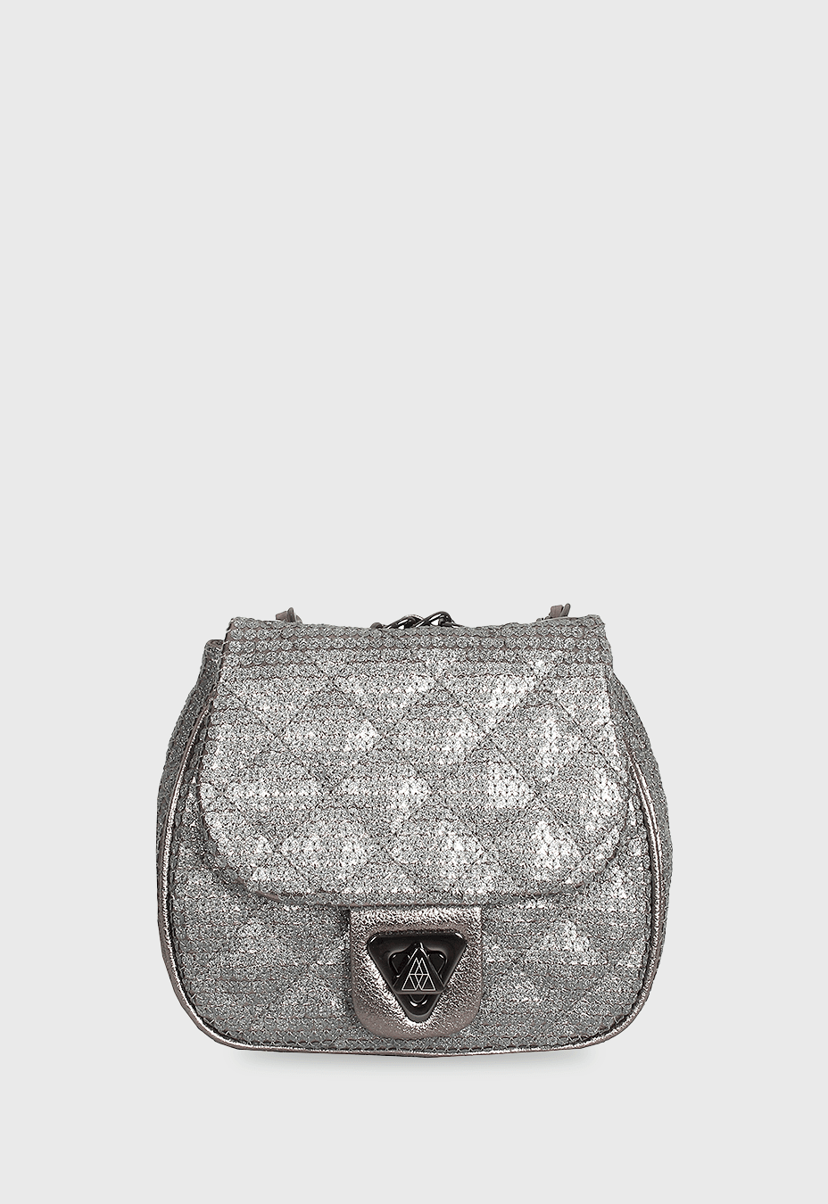 Bolsa Marilyn Petit Grafite Paetê Glitter