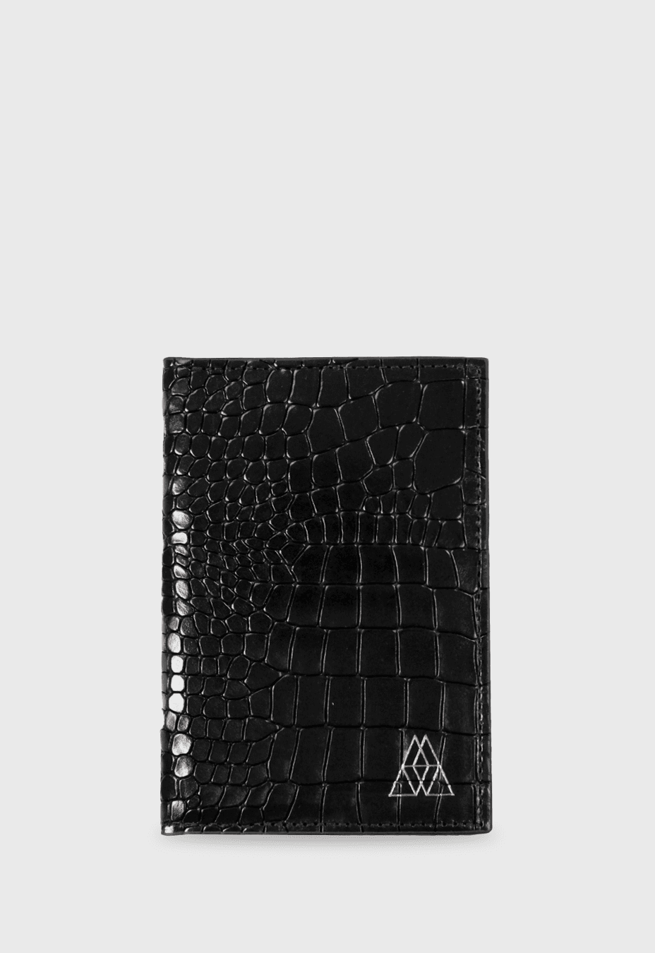 Porta Passaporte Preto Croco