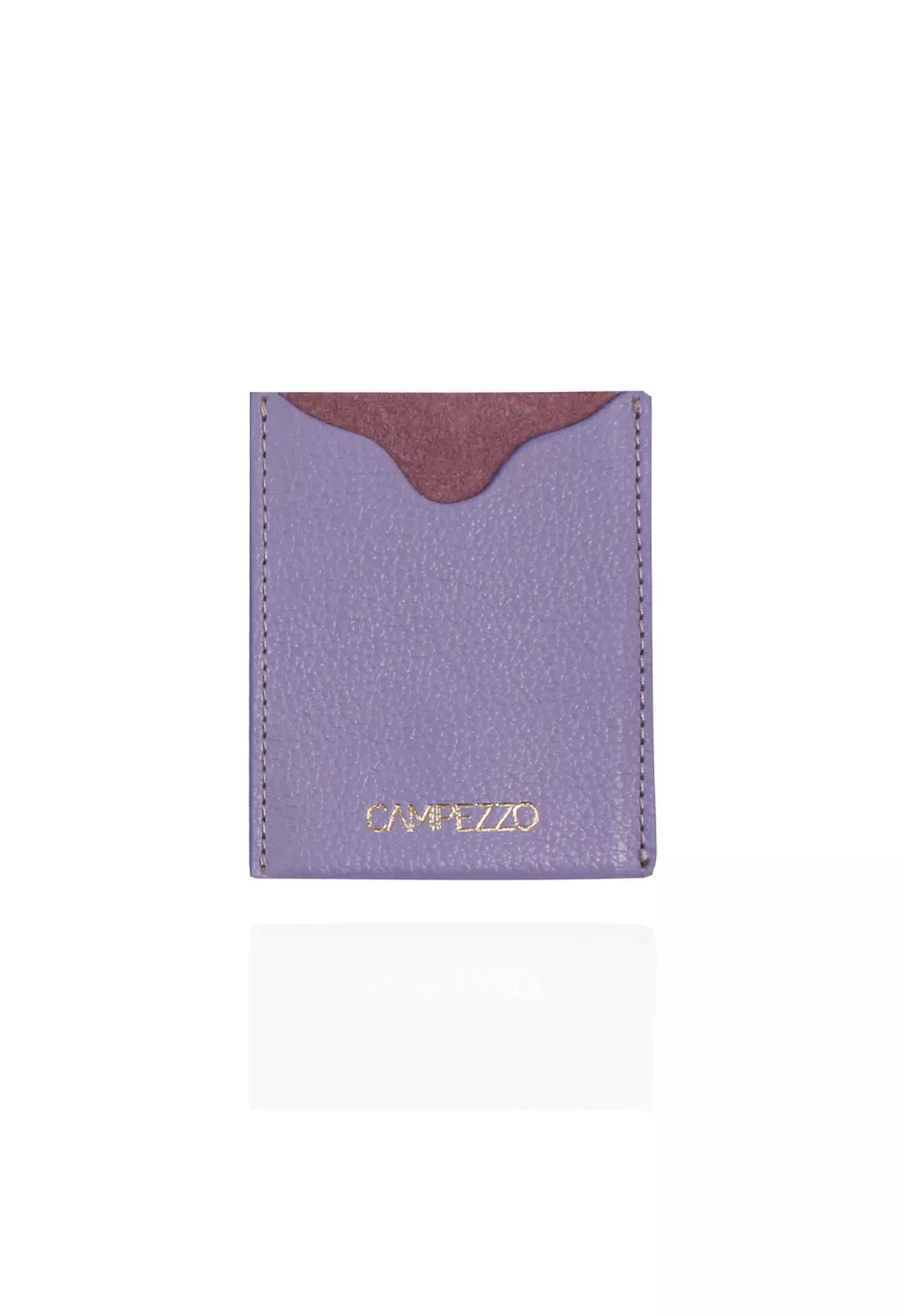 Carteira Slim Couro Lavanda
