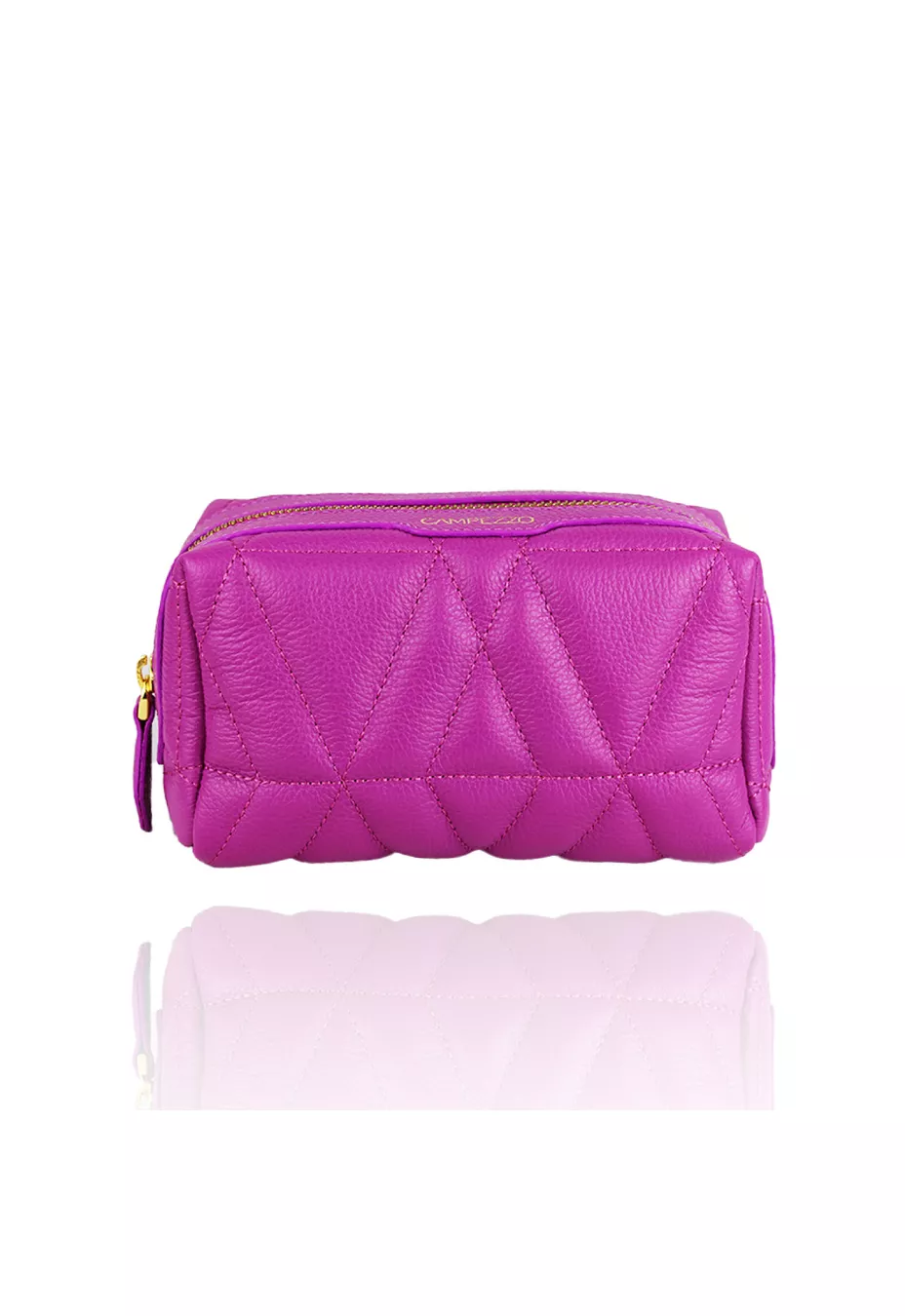 Necessaire Blush Média Couro Orquídea 