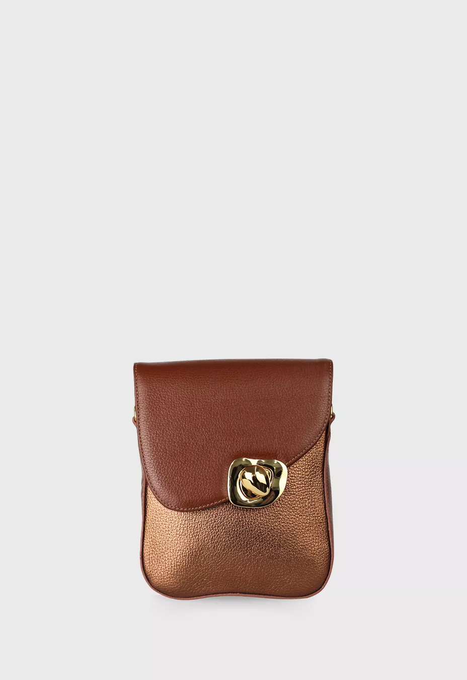 Bolsa Sophia Marrom com Cobre