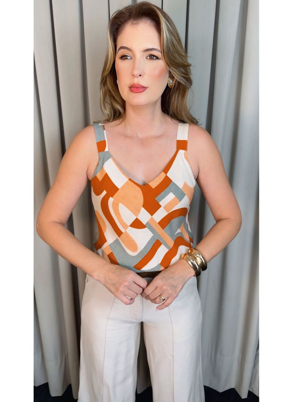 Regata Feminina Estampada - Terraco... - D'Menina