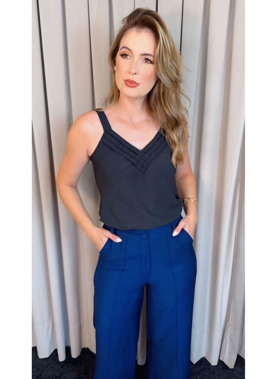 Regata Feminina Estampada -Preto - ... - D'Menina