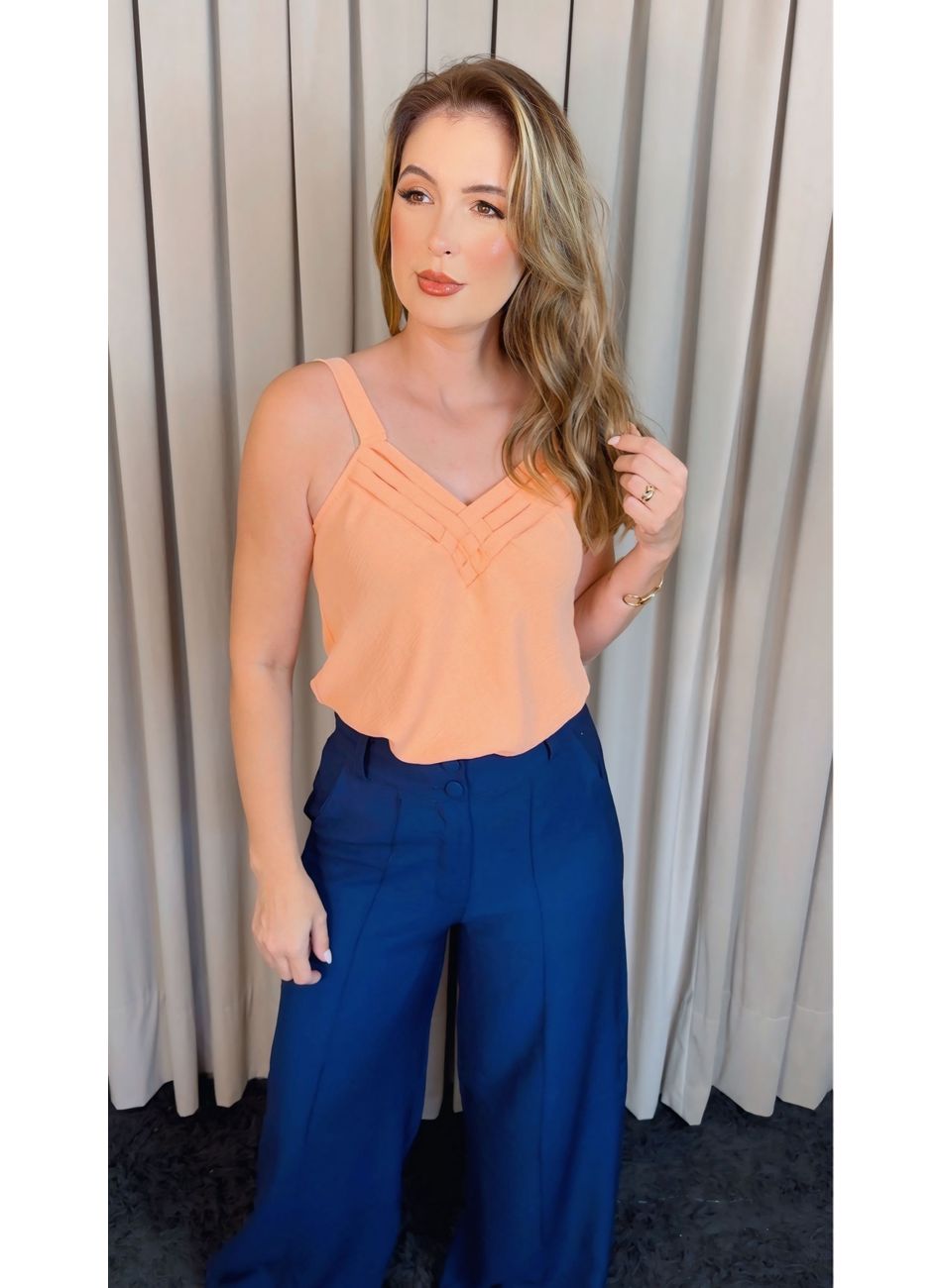 Regata Feminina Estampada -Coral - ... - D'Menina