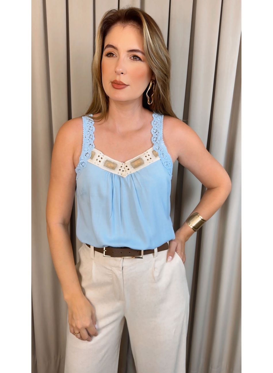 Regata Feminina Bordada - Cod 340 -... - D'Menina