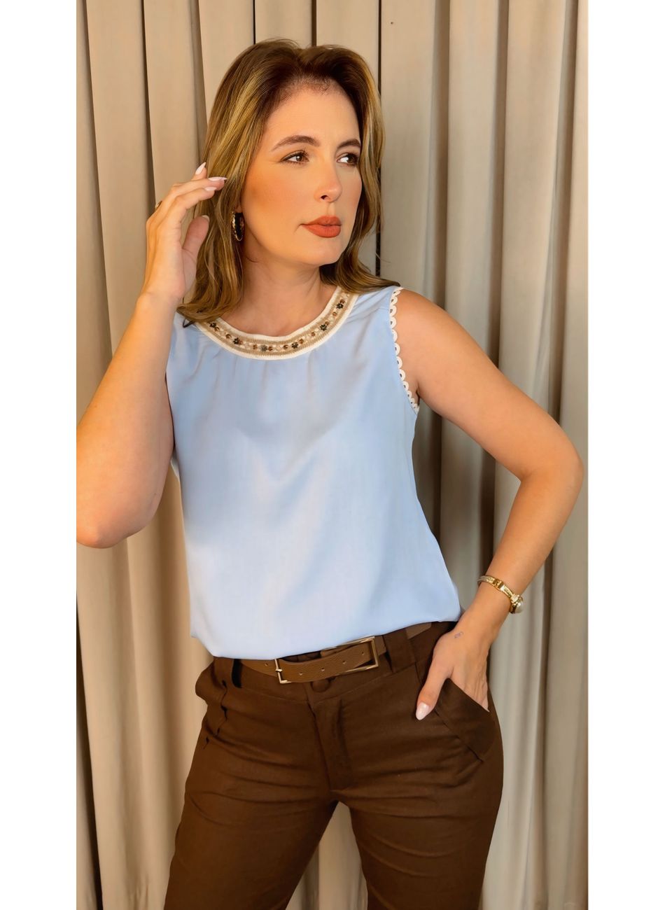 Regata Feminina Bordada- Cod 342 - ... - D'Menina