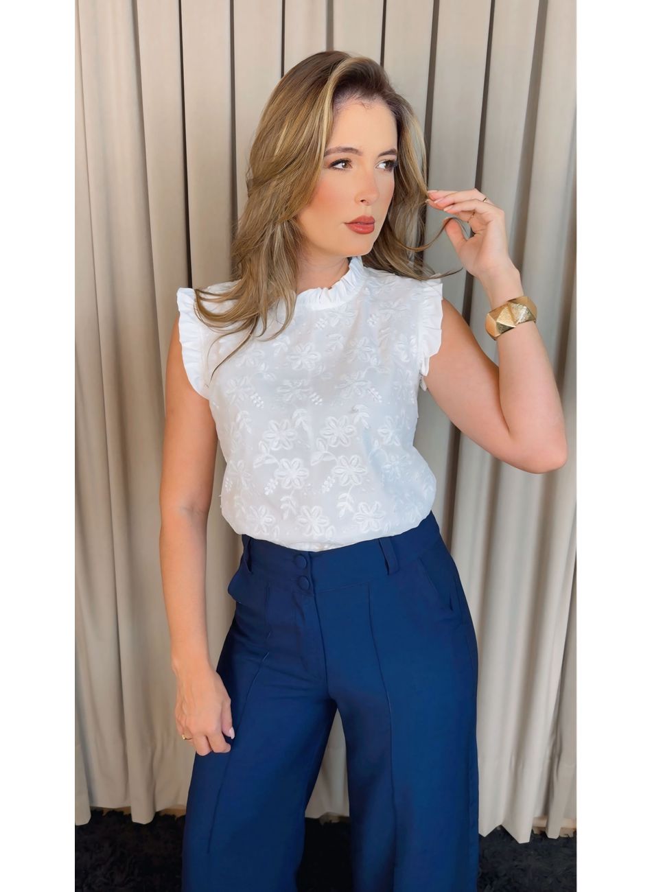 Blusa Feminina Em Lese 3D Delicada ... - D'Menina