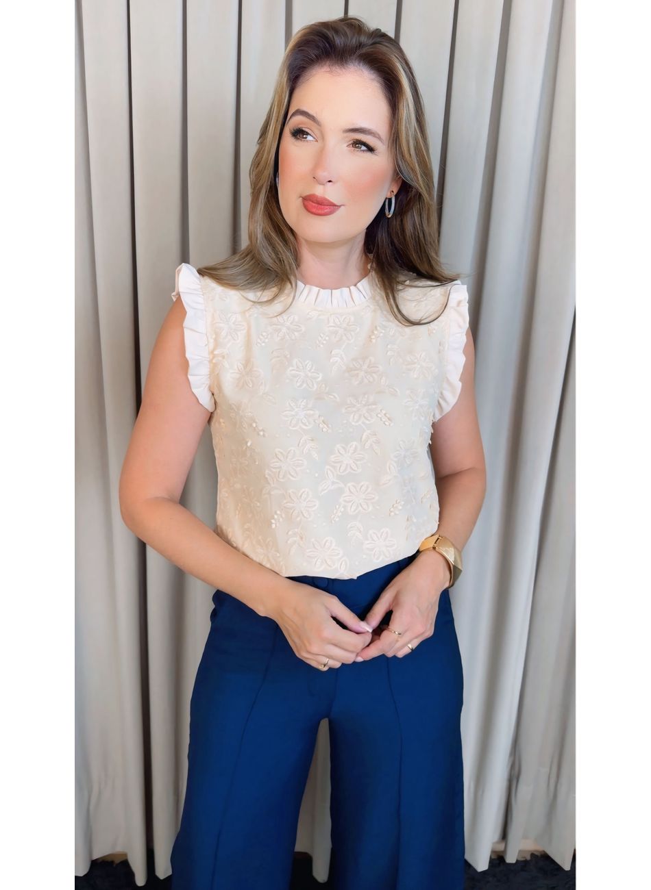 Blusa Feminina Em Lese 3D Delicada ... - D'Menina