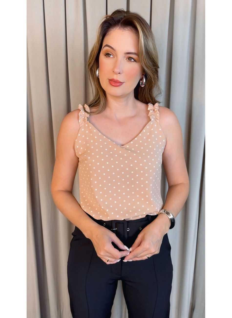 Blusa Feminina Clássica Em Poá - Nu... - D'Menina