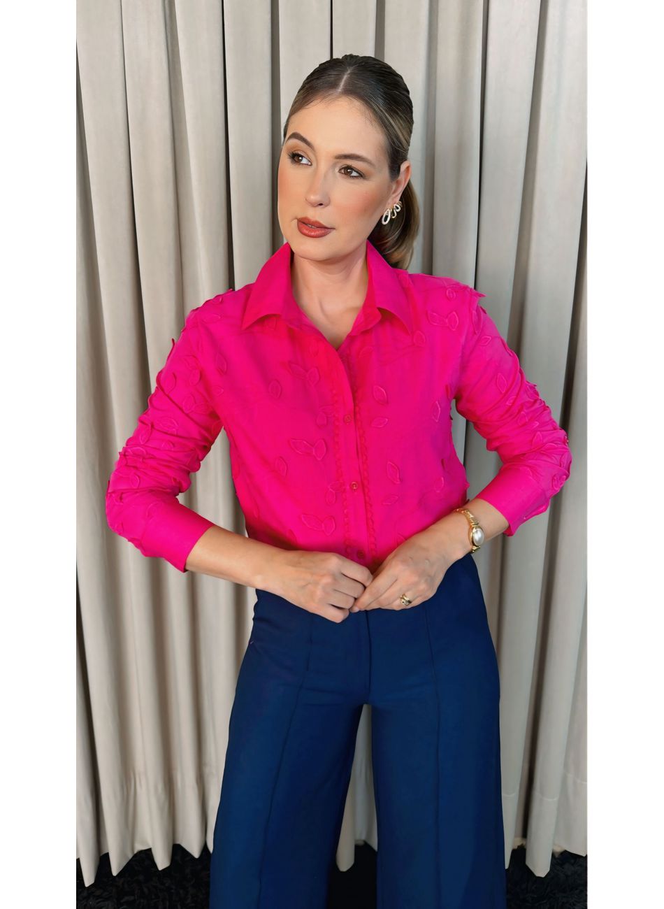 Camisa Feminina Em Lese 3D - Cod: 3... - D'Menina