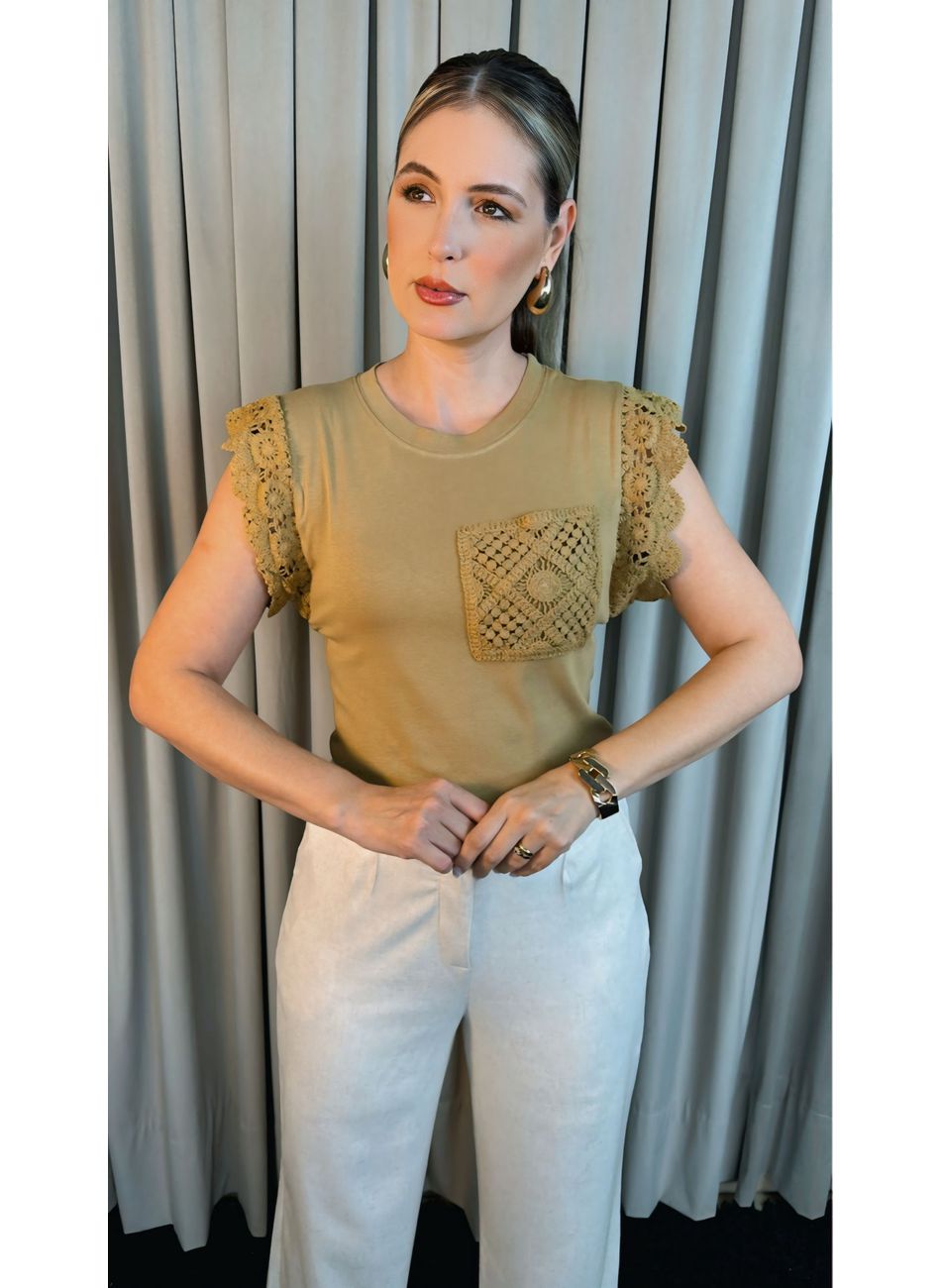 Regata Feminina Bordada - Cod 280 -... - D'Menina