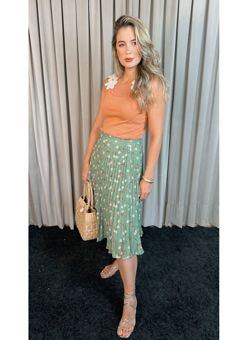 Regata Feminina Bordada Delicada - ... - D'Menina