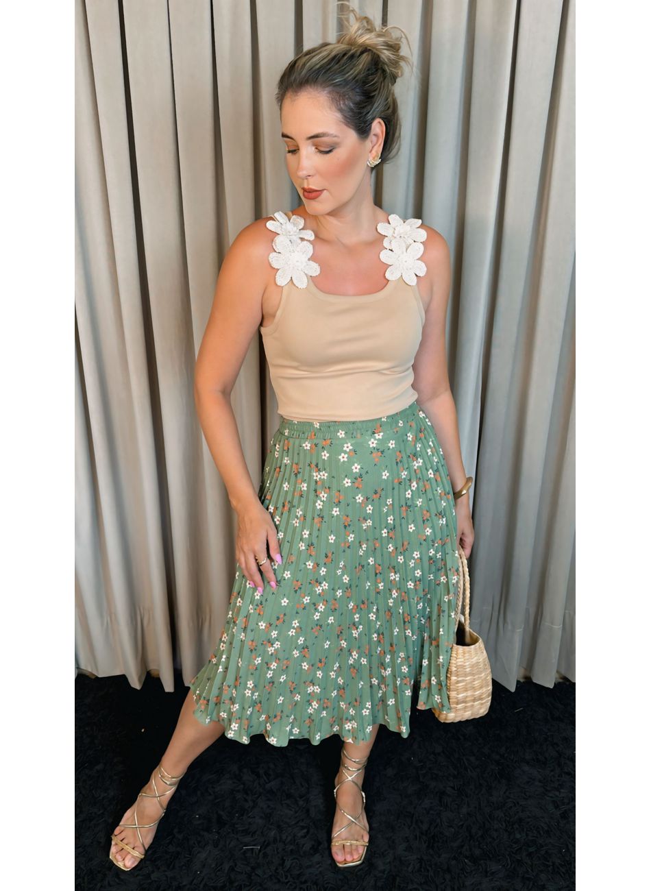 Regata Feminina Bordada Delicada - ... - D'Menina