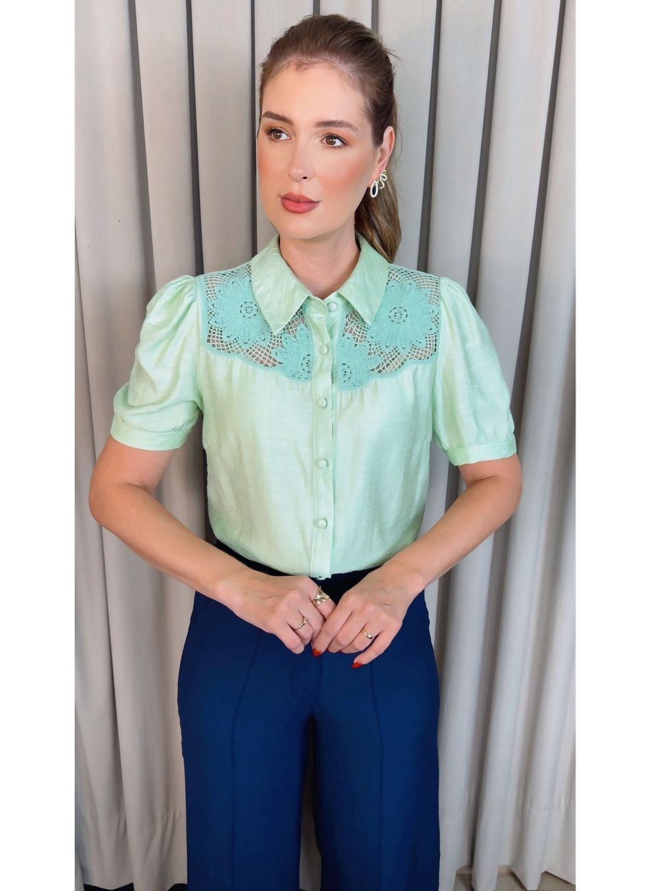 Blusa Feminina Delicada Bordada - V... - D'Menina