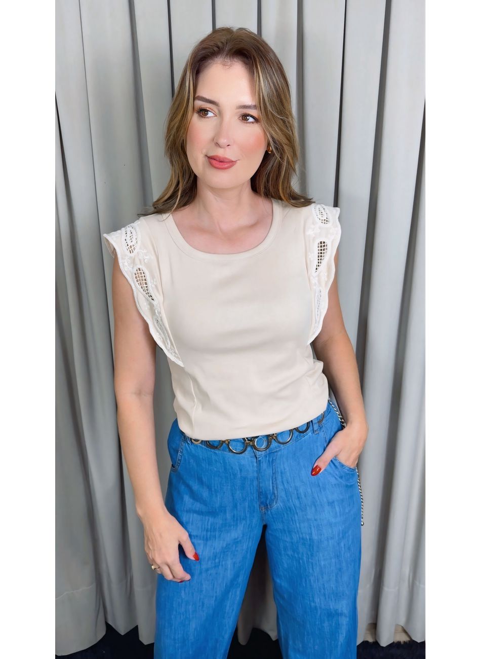 Blusa Feminina Regata Delicada - Am... - D'Menina