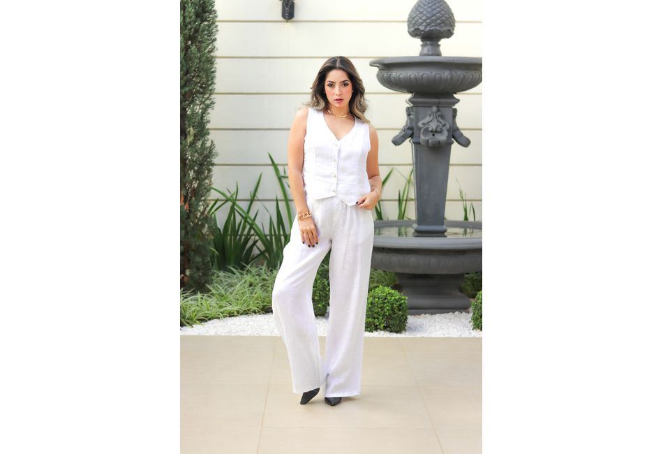 Conjunto Adele Linho Italiano Branco