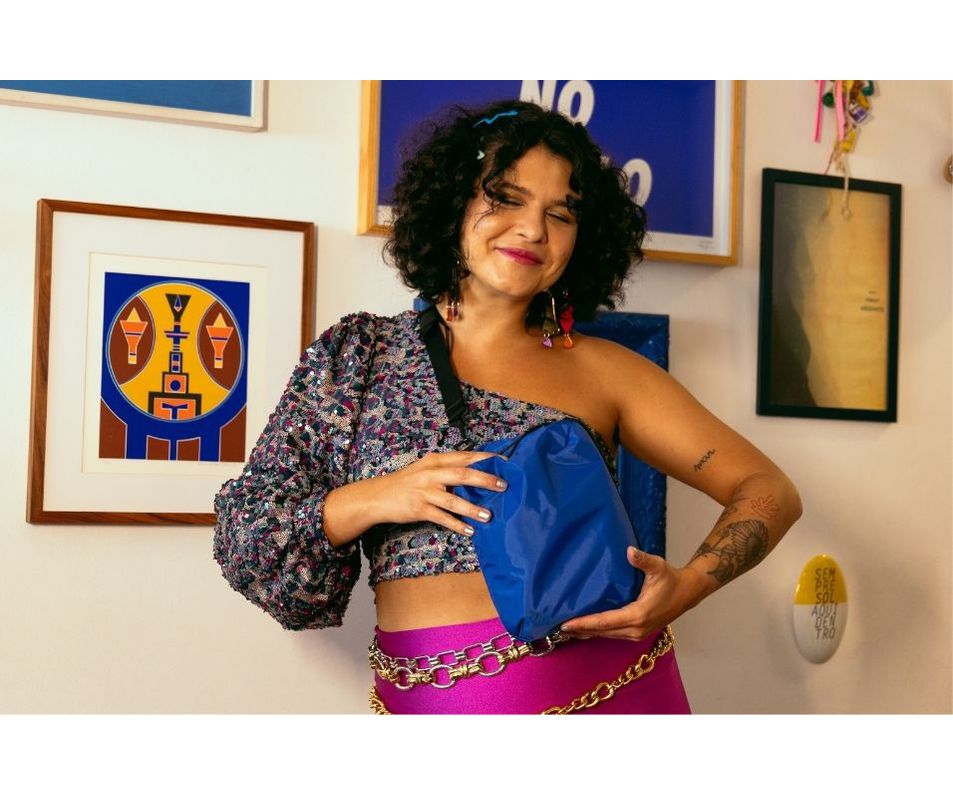 bloco azul - bolsa e pochete
