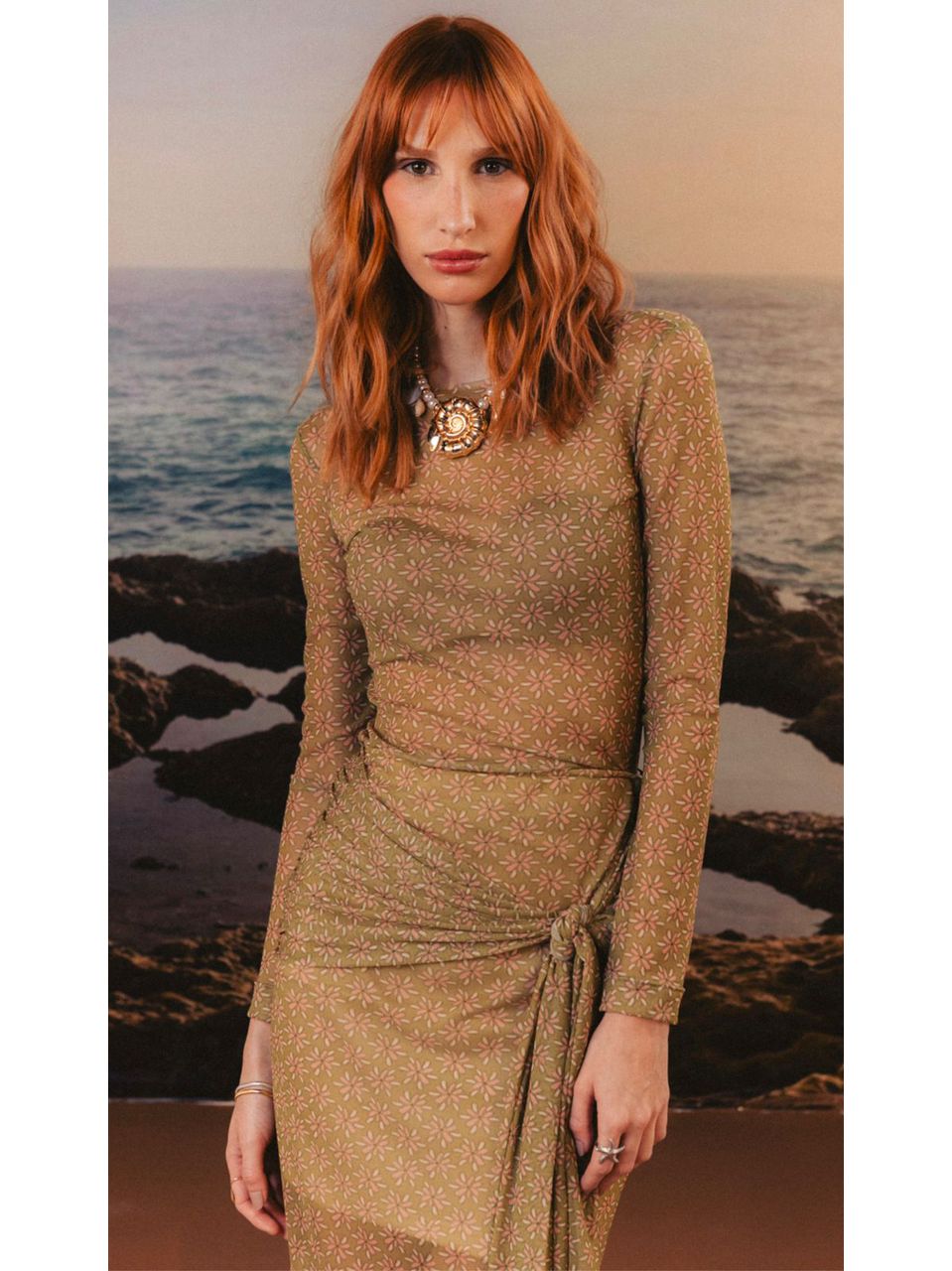 Blusa Naila Estampa Verde Aquarella