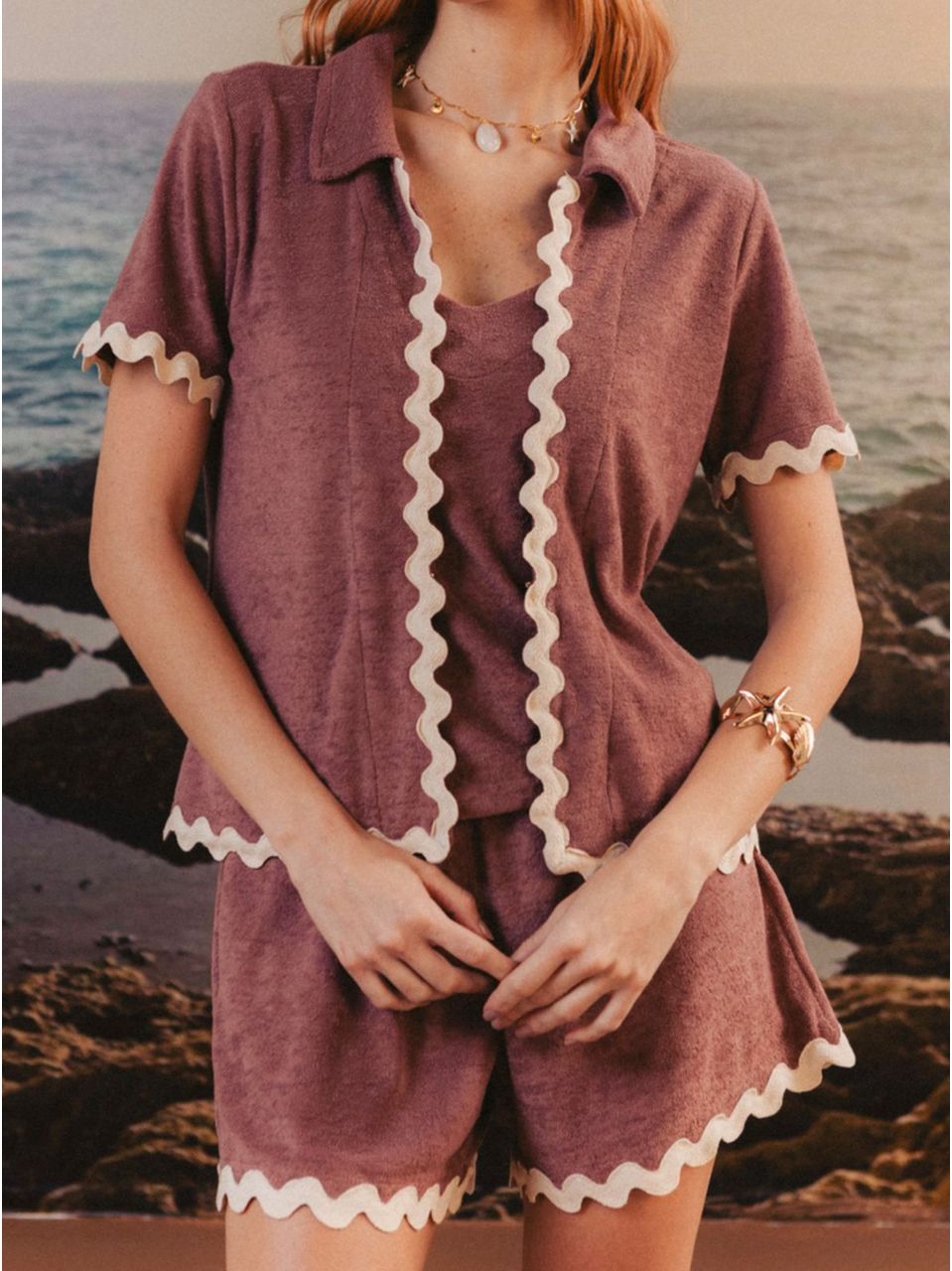 Camisa Serena Marrom Aquarella