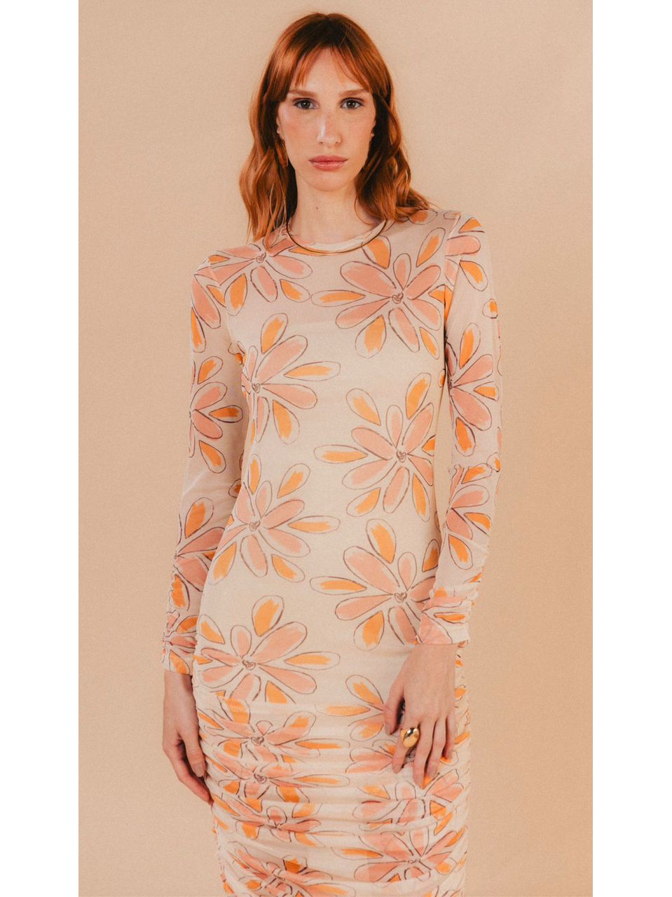 Vestido Valentina Estampa Flores Aquarella