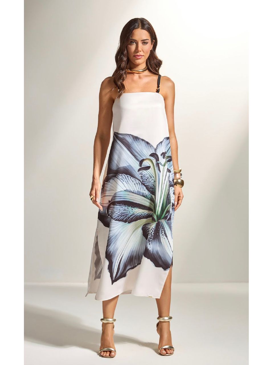 Vestido Midi Flor Localizada