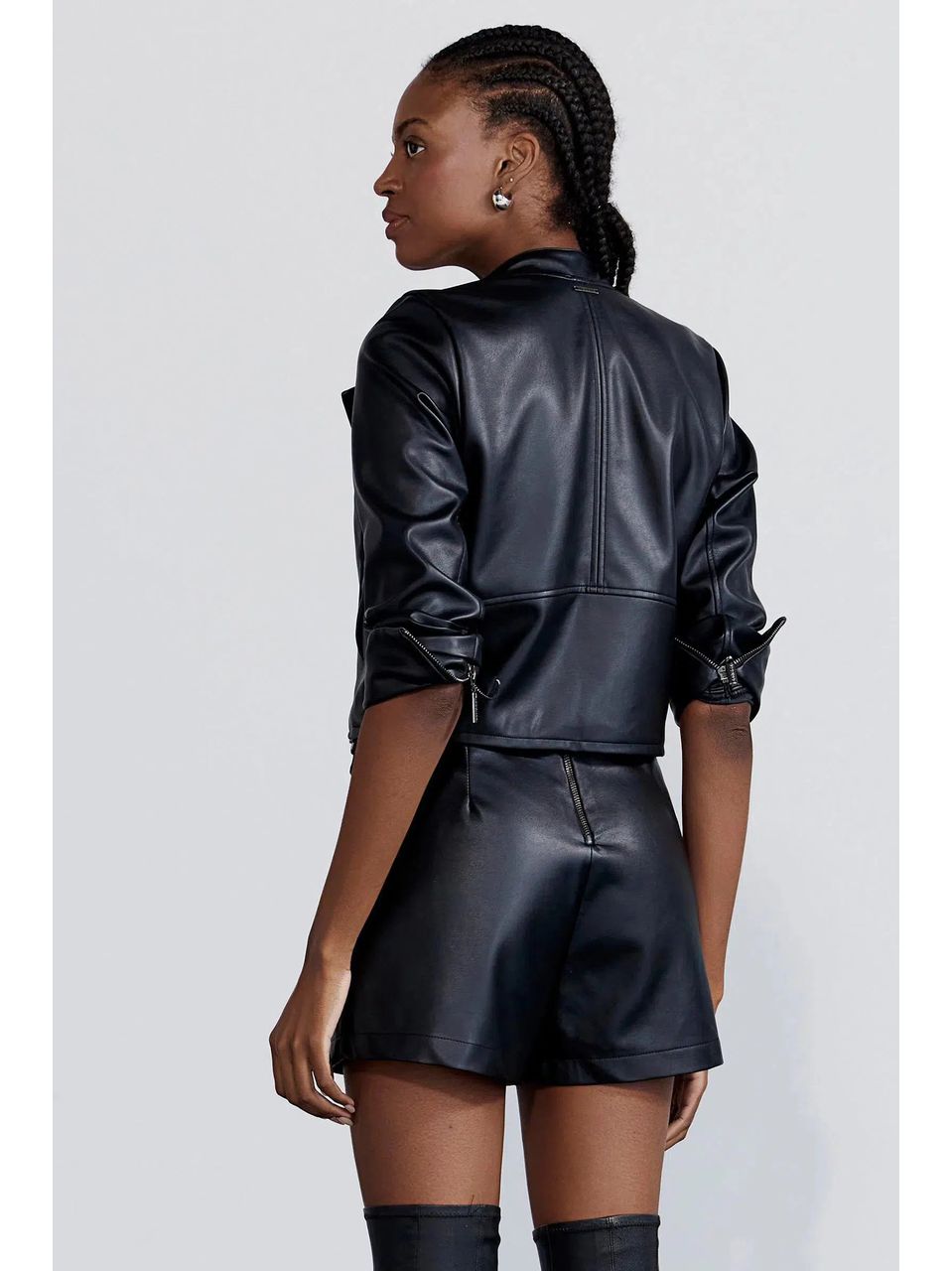 Jaqueta Biker Preto P.U.