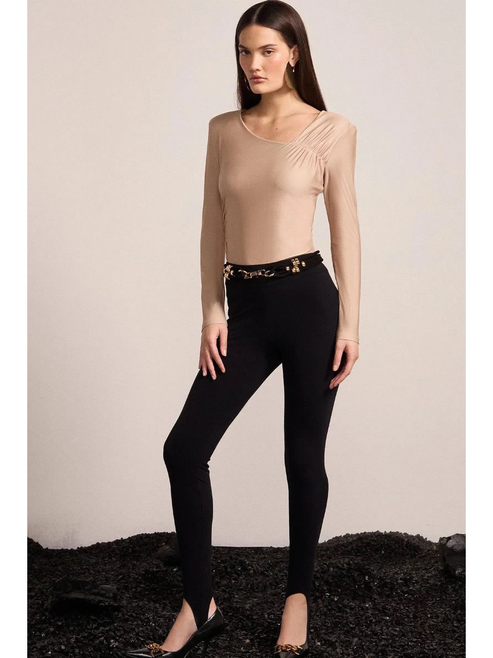 Legging Fusô em Malha Estruturada