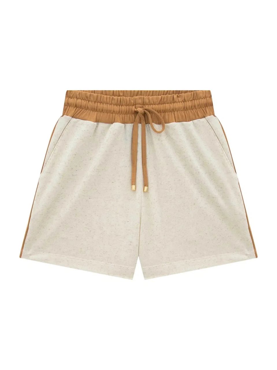 Shorts Cintura Alta Bicolor em Molevisco 77894 Linzzi