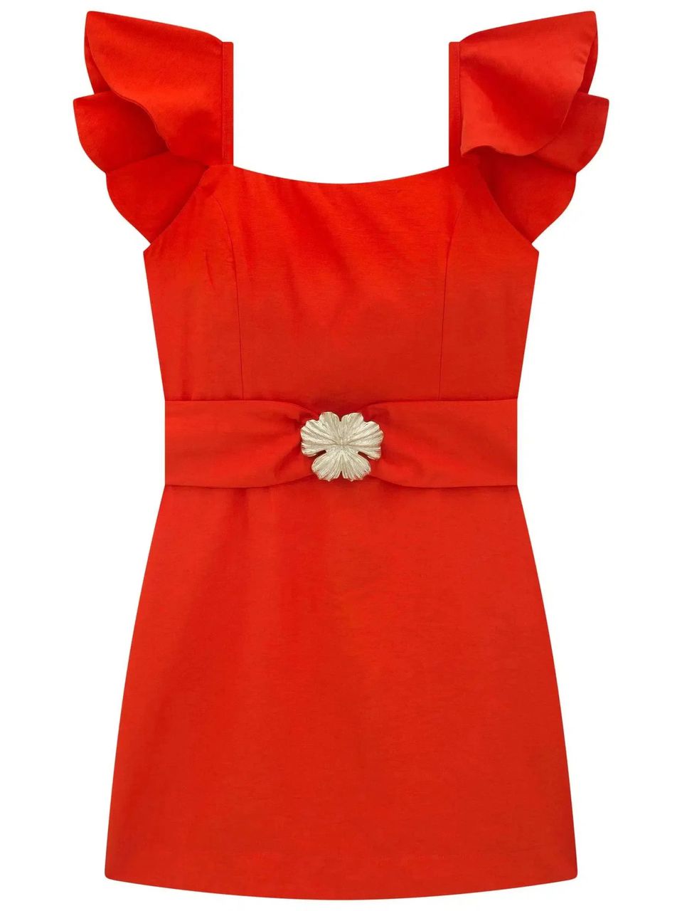 Vestido Curto em Blend de Viscose 