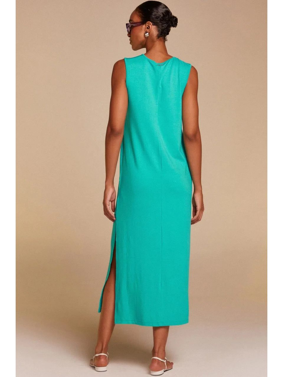 Vestido Maxi Midi em Molevisco 74486 Linzzi