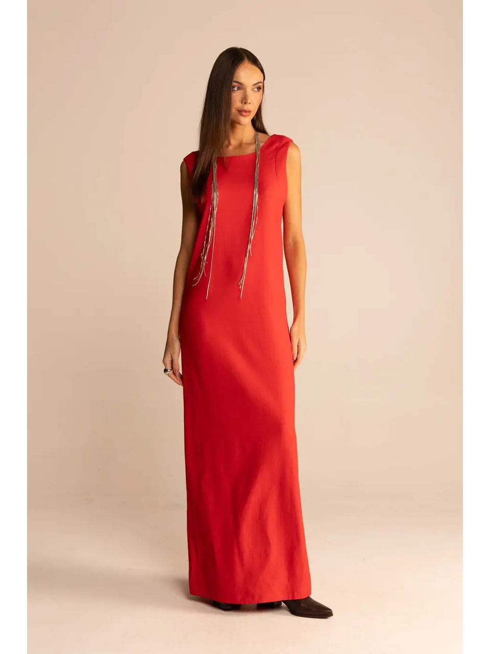 Vestido Longo Com Fenda