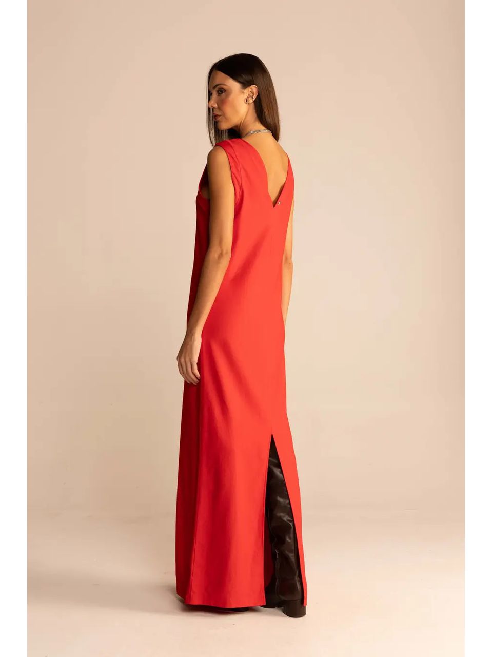 Vestido Longo Com Fenda