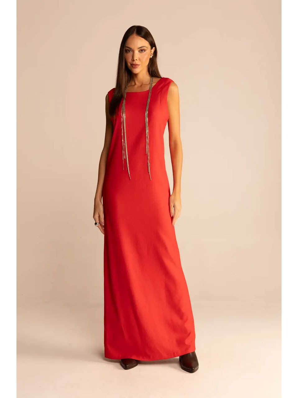 Vestido Longo Com Fenda