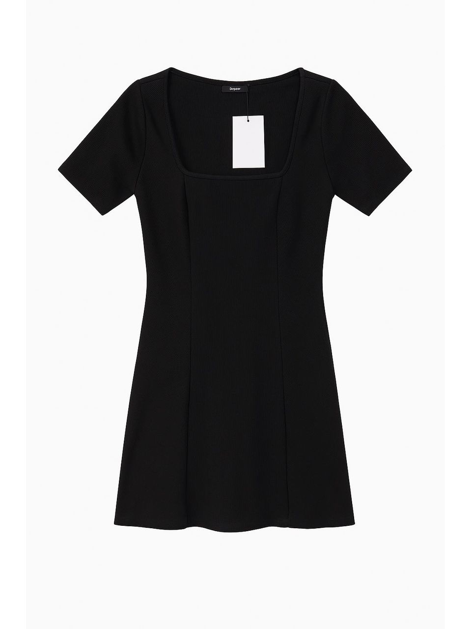 Vestido Sommer Curto Canelado Preto