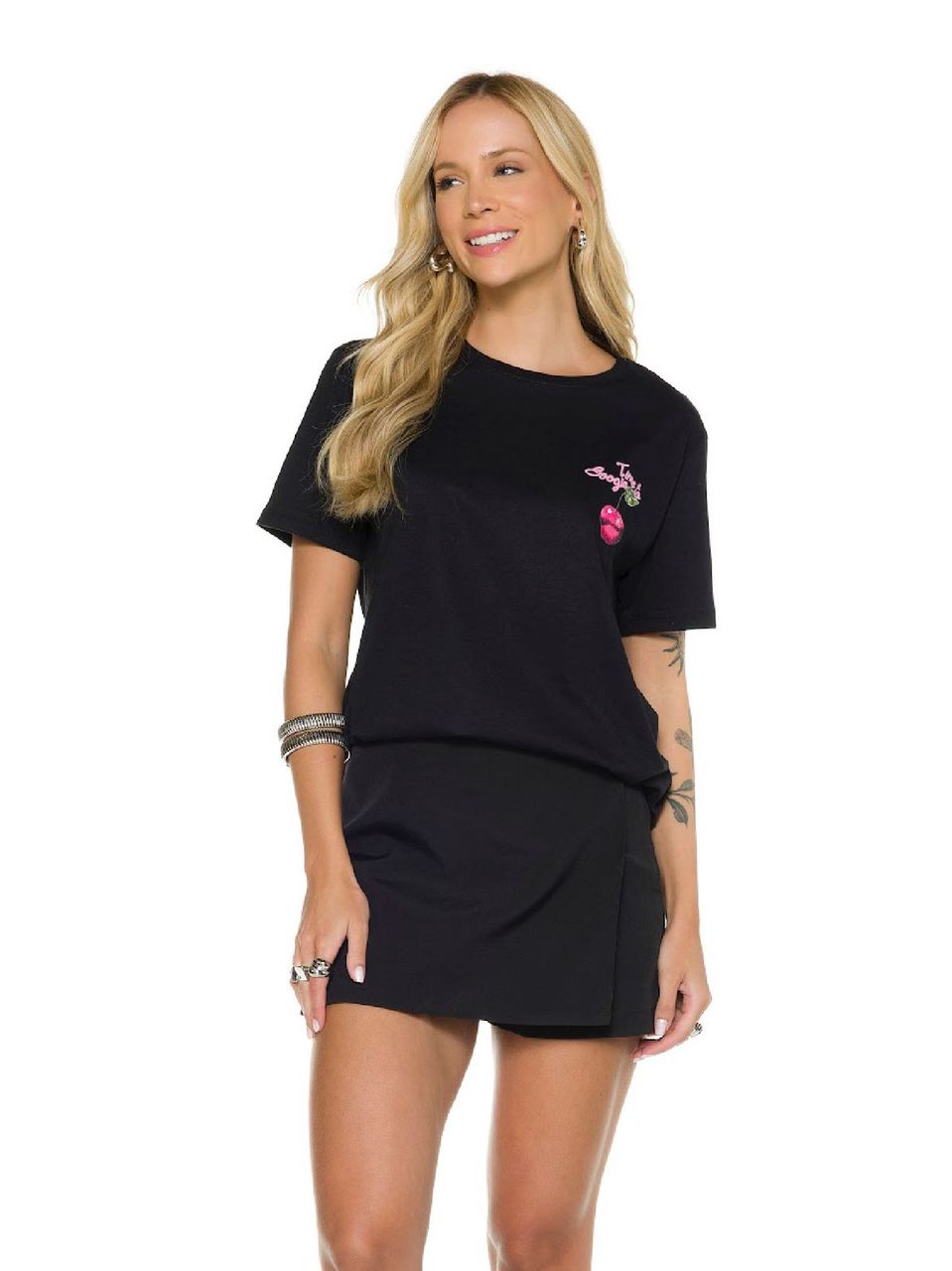 T-Shirt Cherry Estampada Frente e Costas