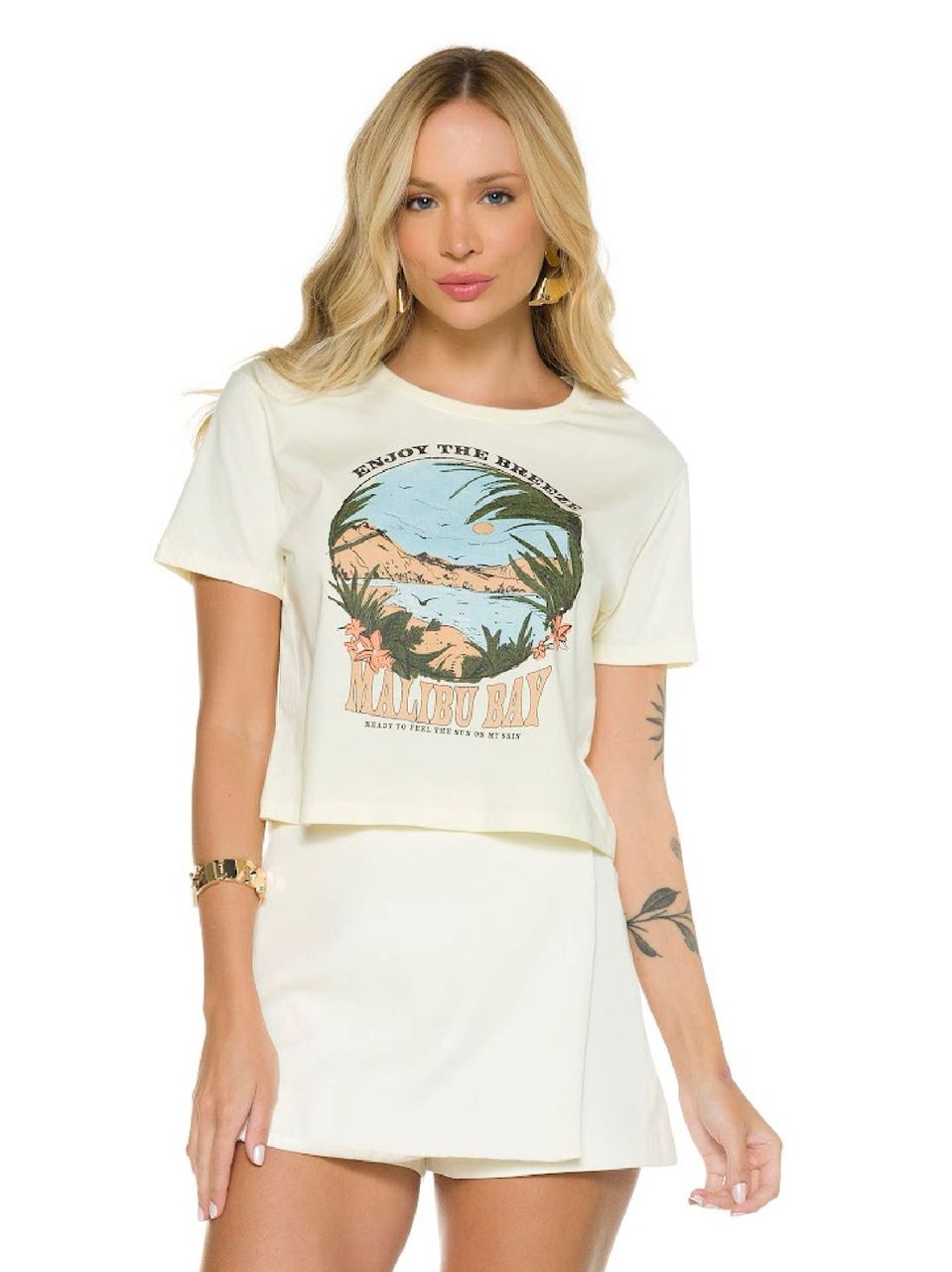 T-Shirt Cropped Malibu Bay