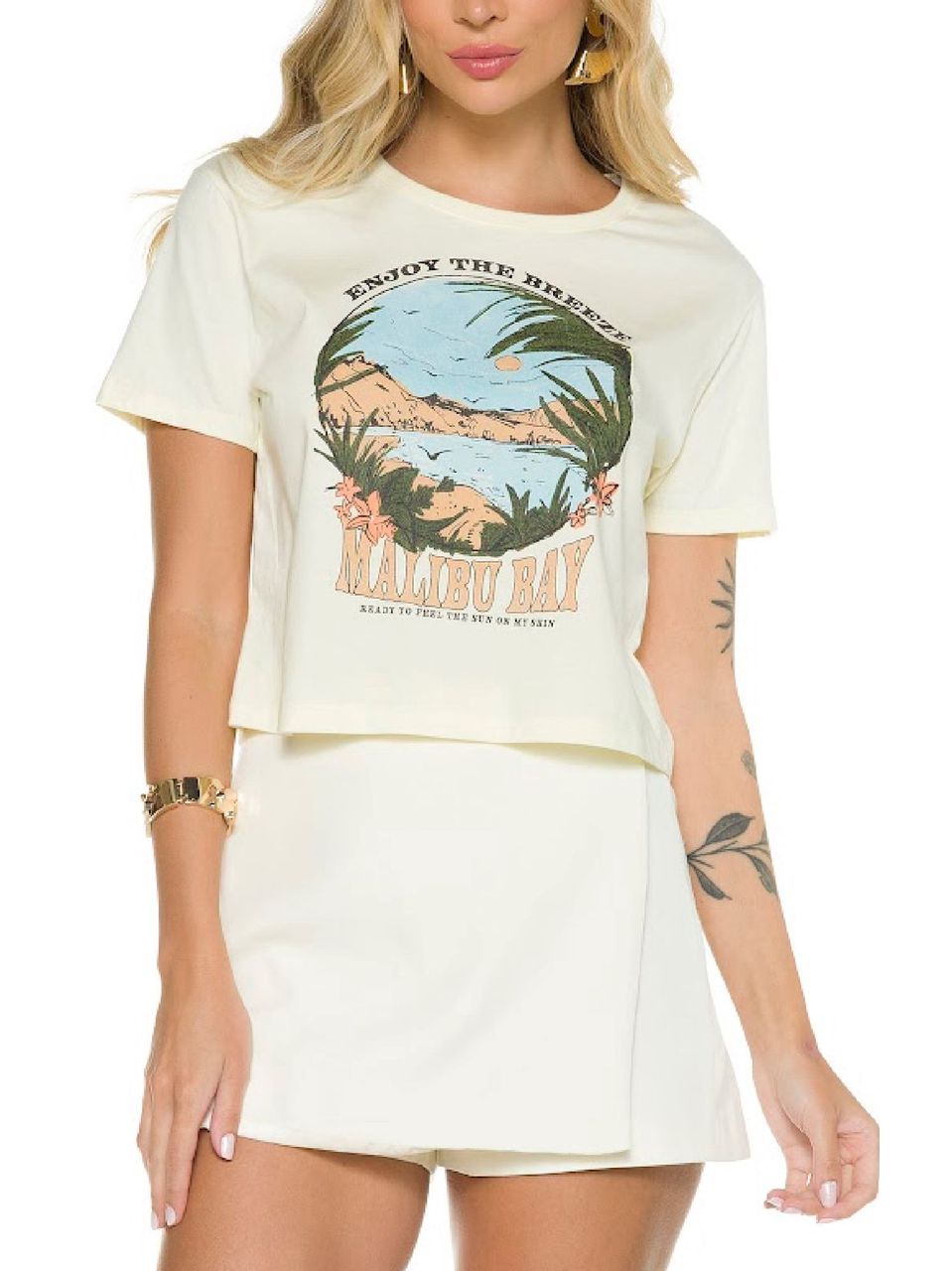 T-Shirt Cropped Malibu Bay