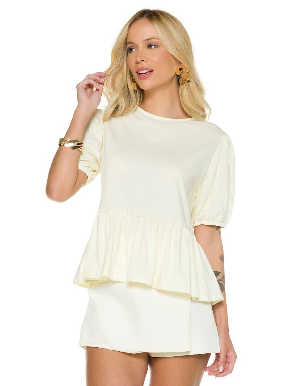 Bata Camiseta Algodão Branco