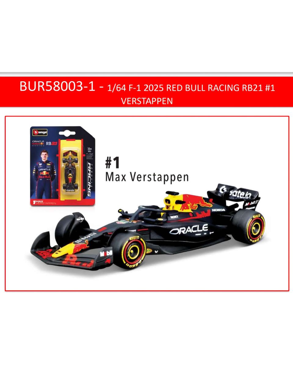 ​Bburago Fórmula 1 Red Bull Racing RB-21 Max Verst... - AMAZONITTA