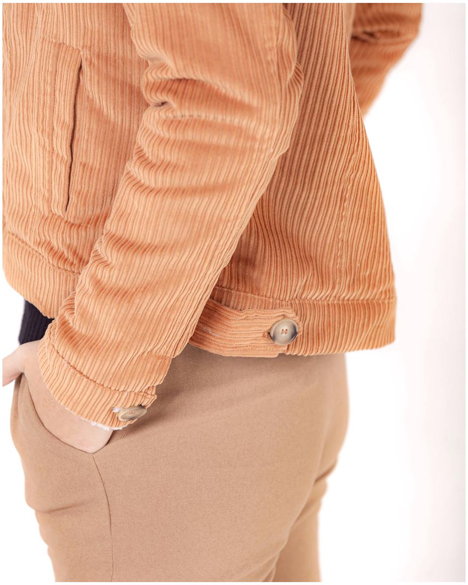 Discount jaqueta feminina veludo cotele Flash Sales