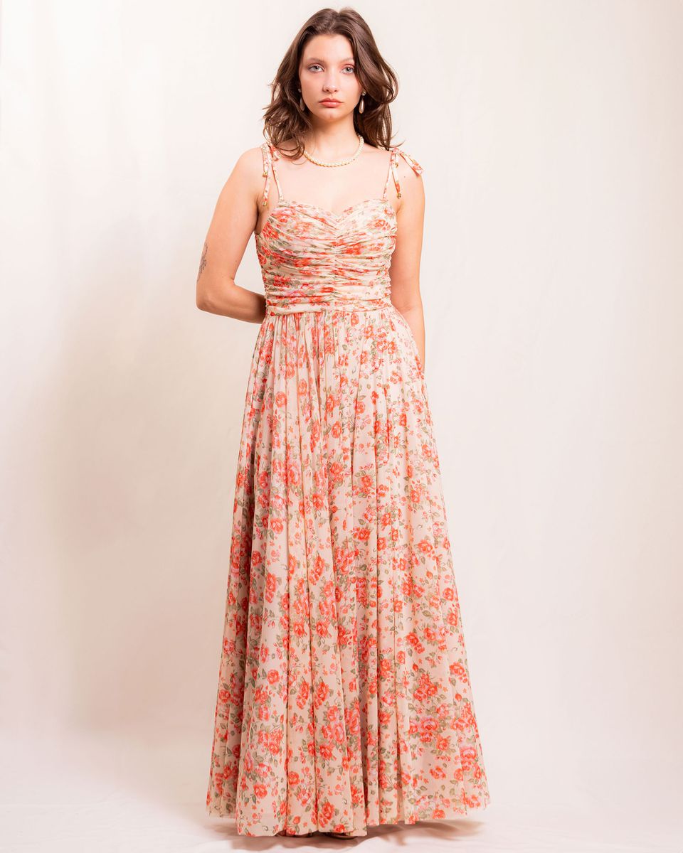 Vestido Drapeado Jane Peach