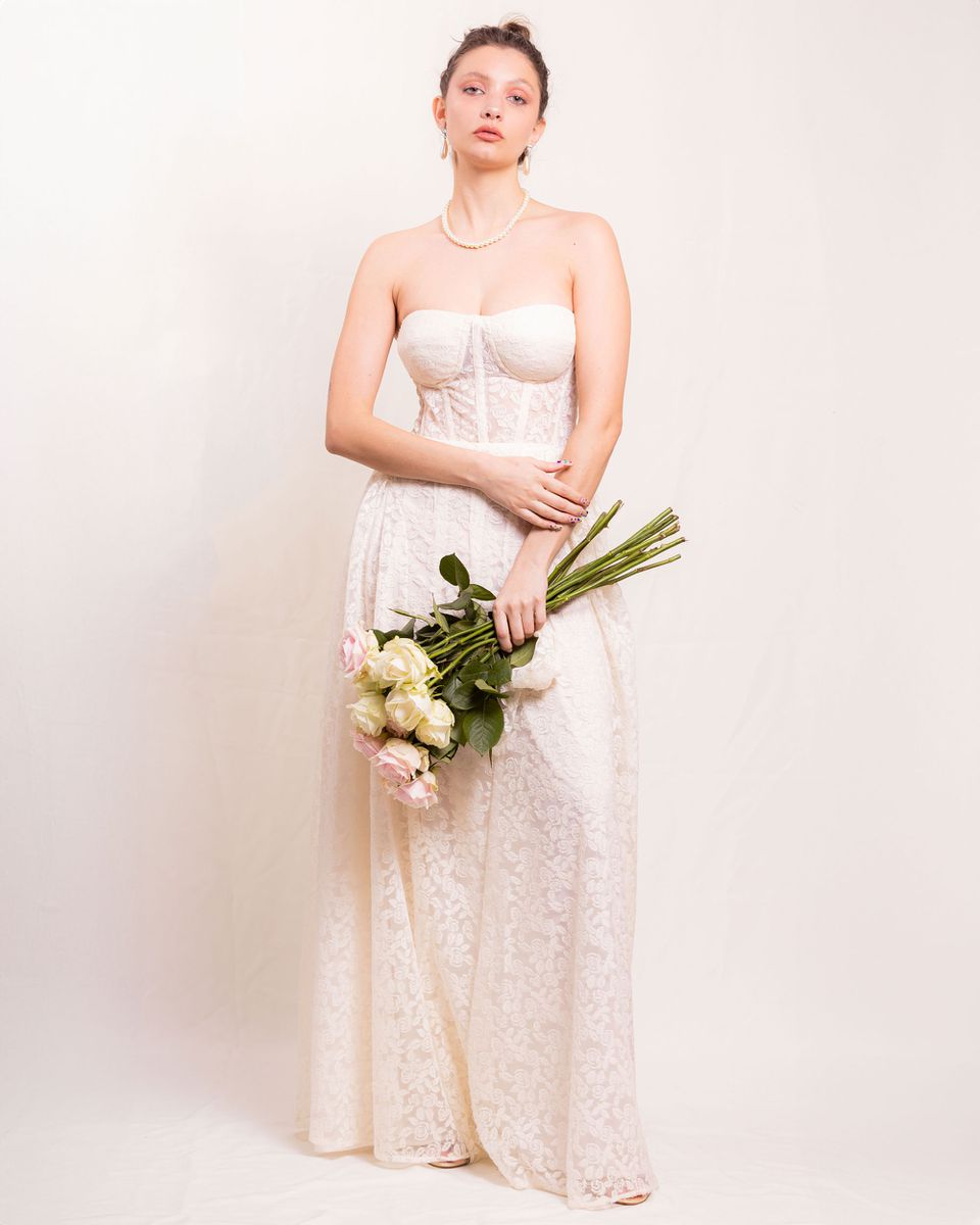 Vestido Corset Serenata de Renda Pérola