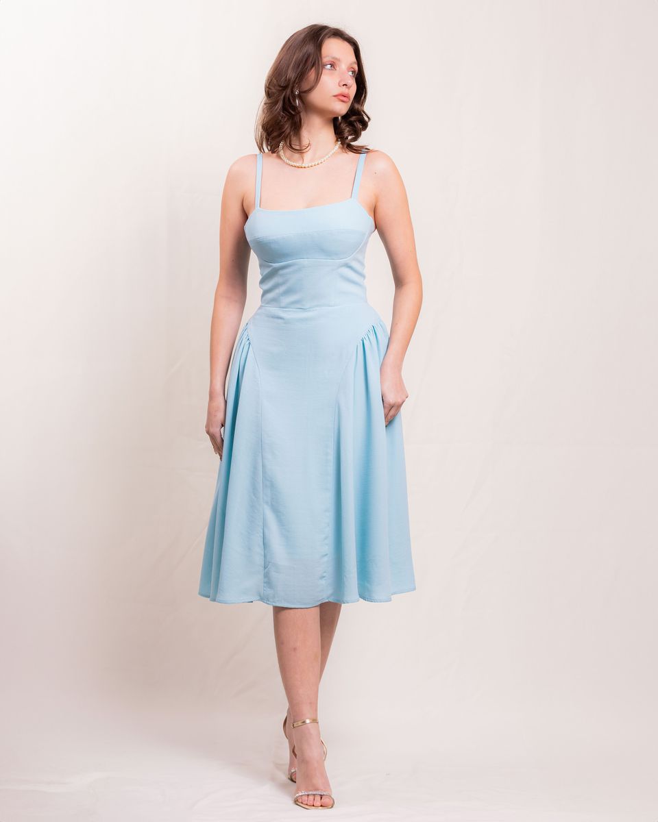 Vestido Corset Beatrice Celeste