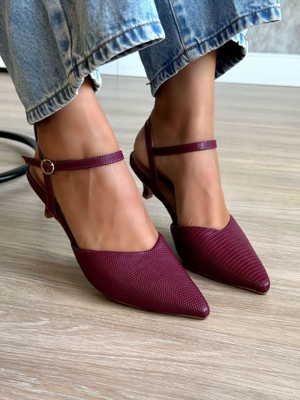 Scarpin chanel Betina marsala - 1286 - ALUZZA CALÇADOS
