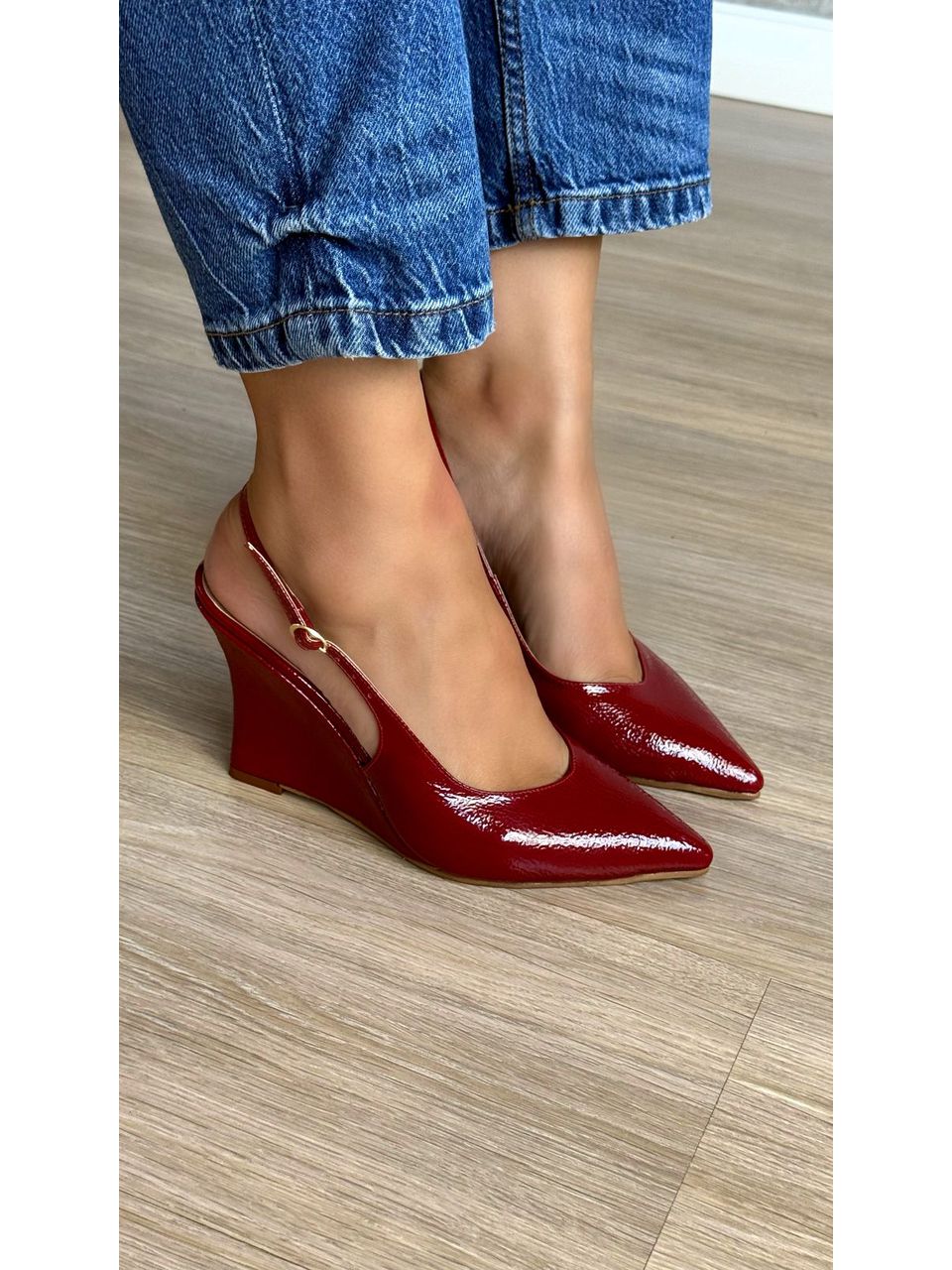 SCARPIN ESTELA VERMELHO - 1312 - ALUZZA CALÇADOS