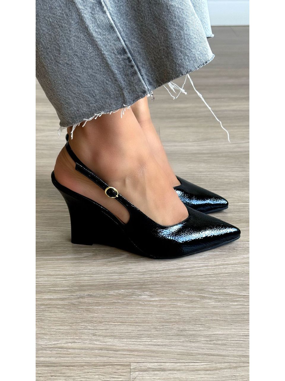 SCARPIN ESTELA PRETO - 1318 - ALUZZA CALÇADOS