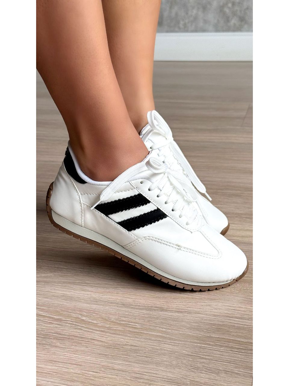 TÊNIS SL ALUZZA PRETO E BRANCO - 1360 - ALUZZA CALÇADOS